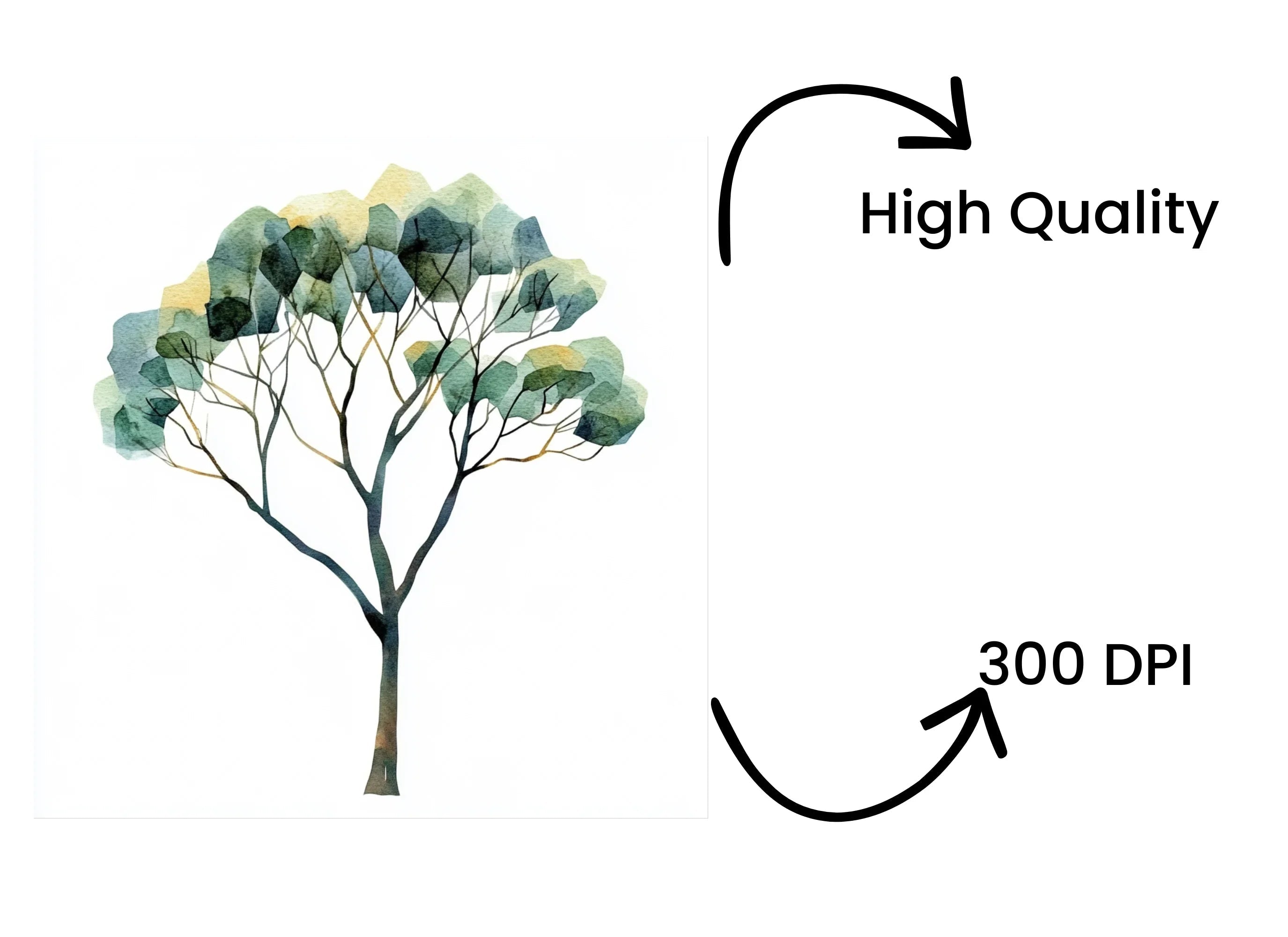 Abstract Tree Illustration Clipart Bundle