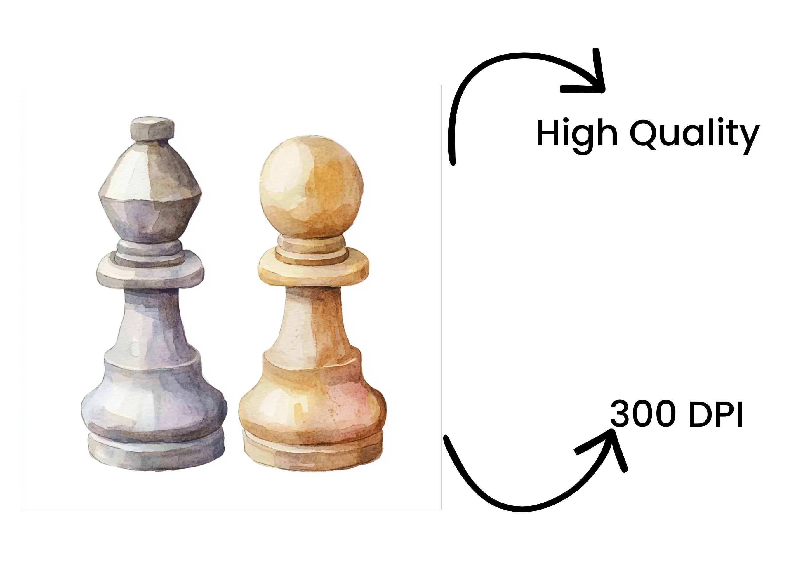 Diverse Chess Pieces Clipart Bundle
