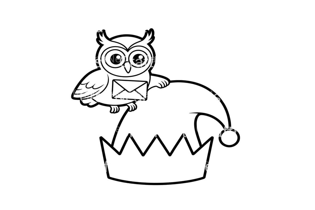 Christmas Elf and Owl Mail Coloring Books