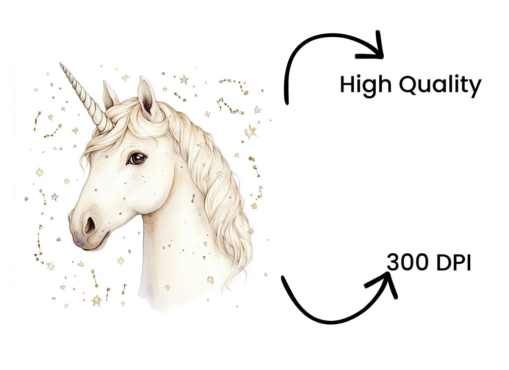 Magical Unicorn Head Clipart Bundle