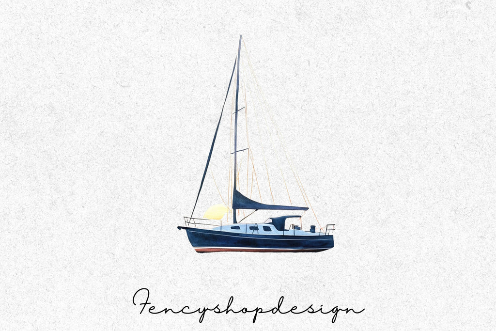 Sailboat Ocean Clipart Bundle