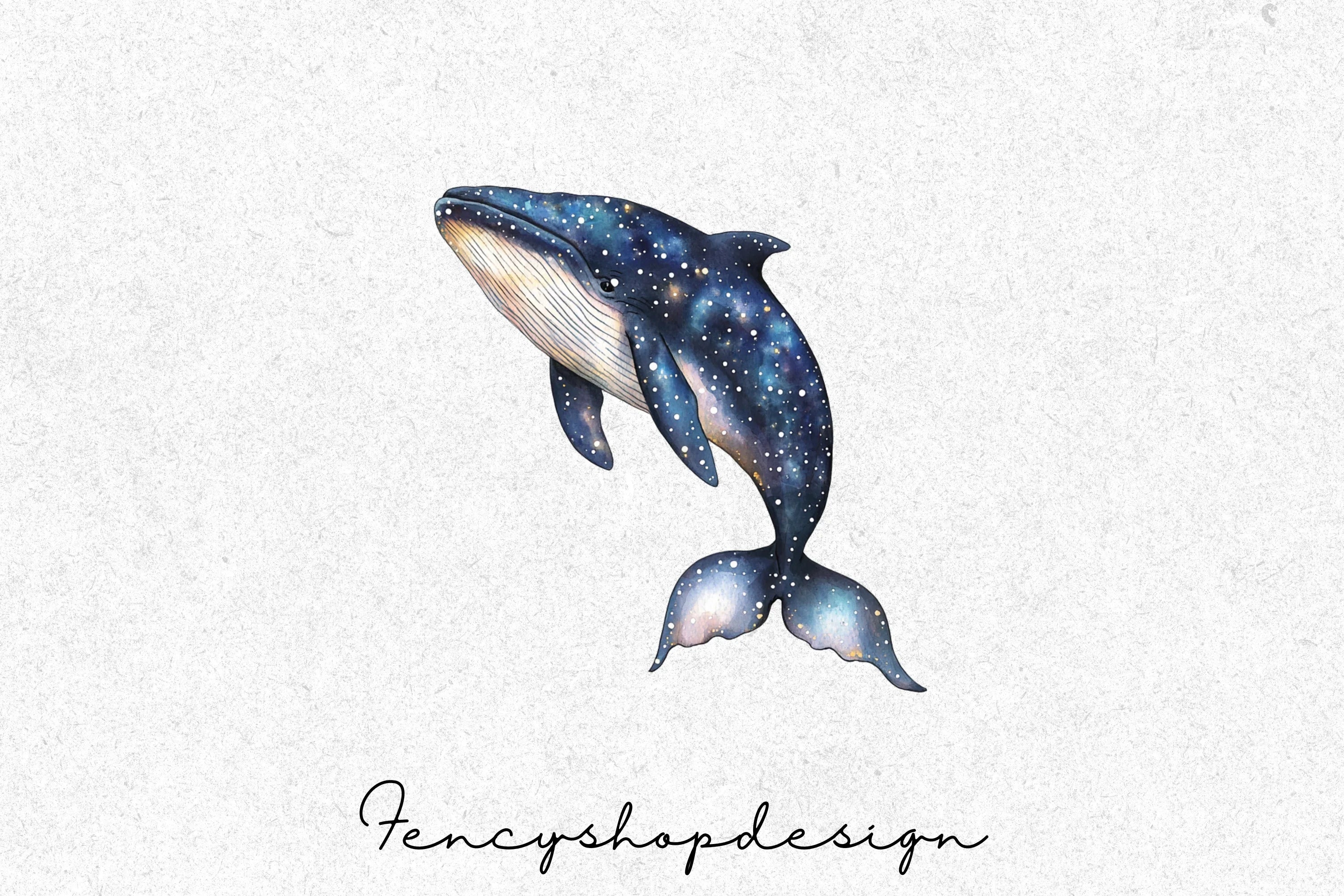 Galaxy Whale Clipart Bundle