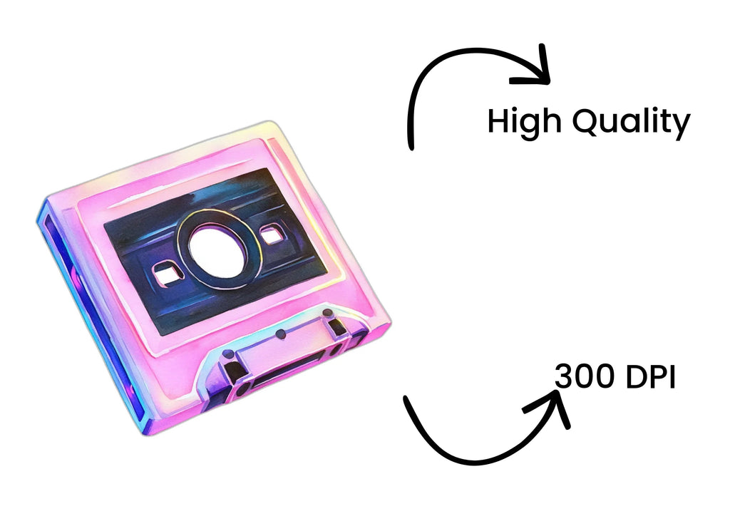 Retro Cassette Tape Clipart Bundle