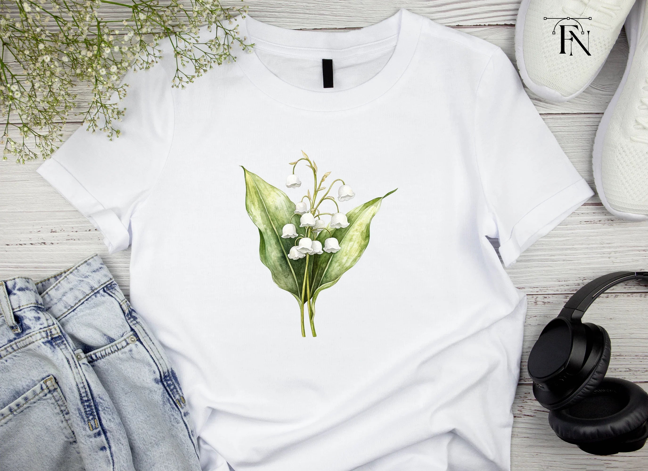 Delicate Lily of the Valley Clipart Bundle