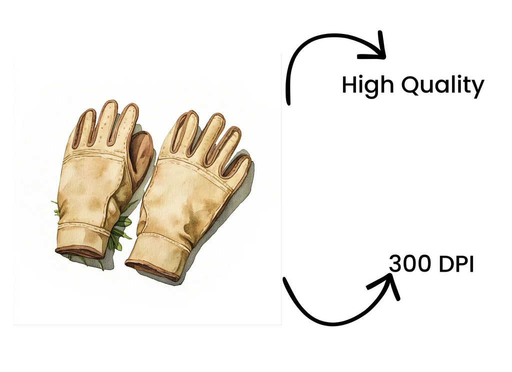 Gardening Gloves Clipart Bundle