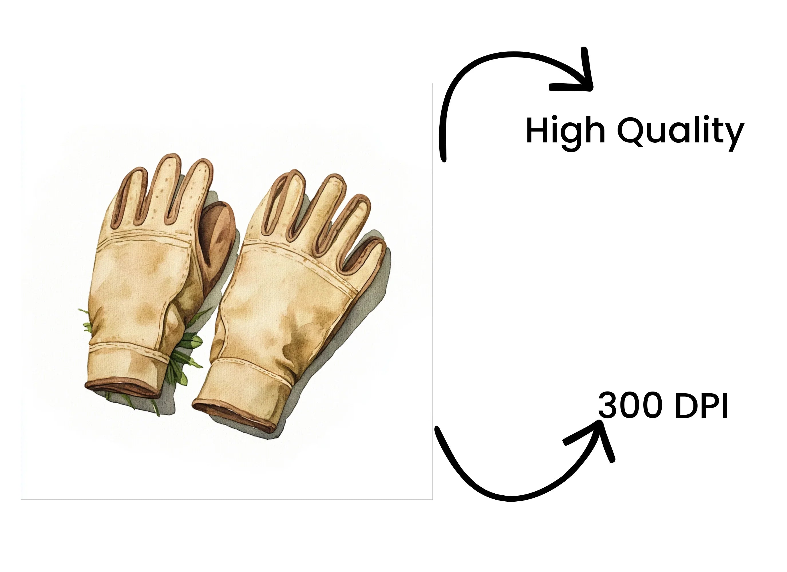 Gardening Gloves Clipart Bundle