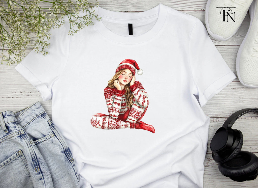 Cozy Christmas Girl Clipart Bundle