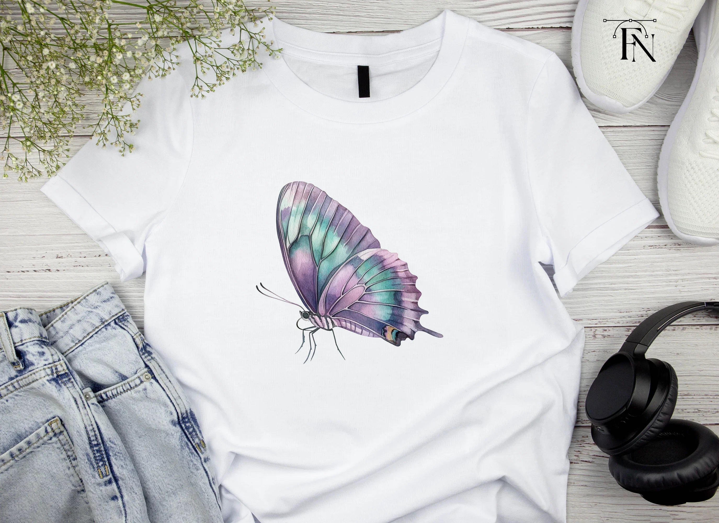 Pastel Butterfly Clipart Bundle