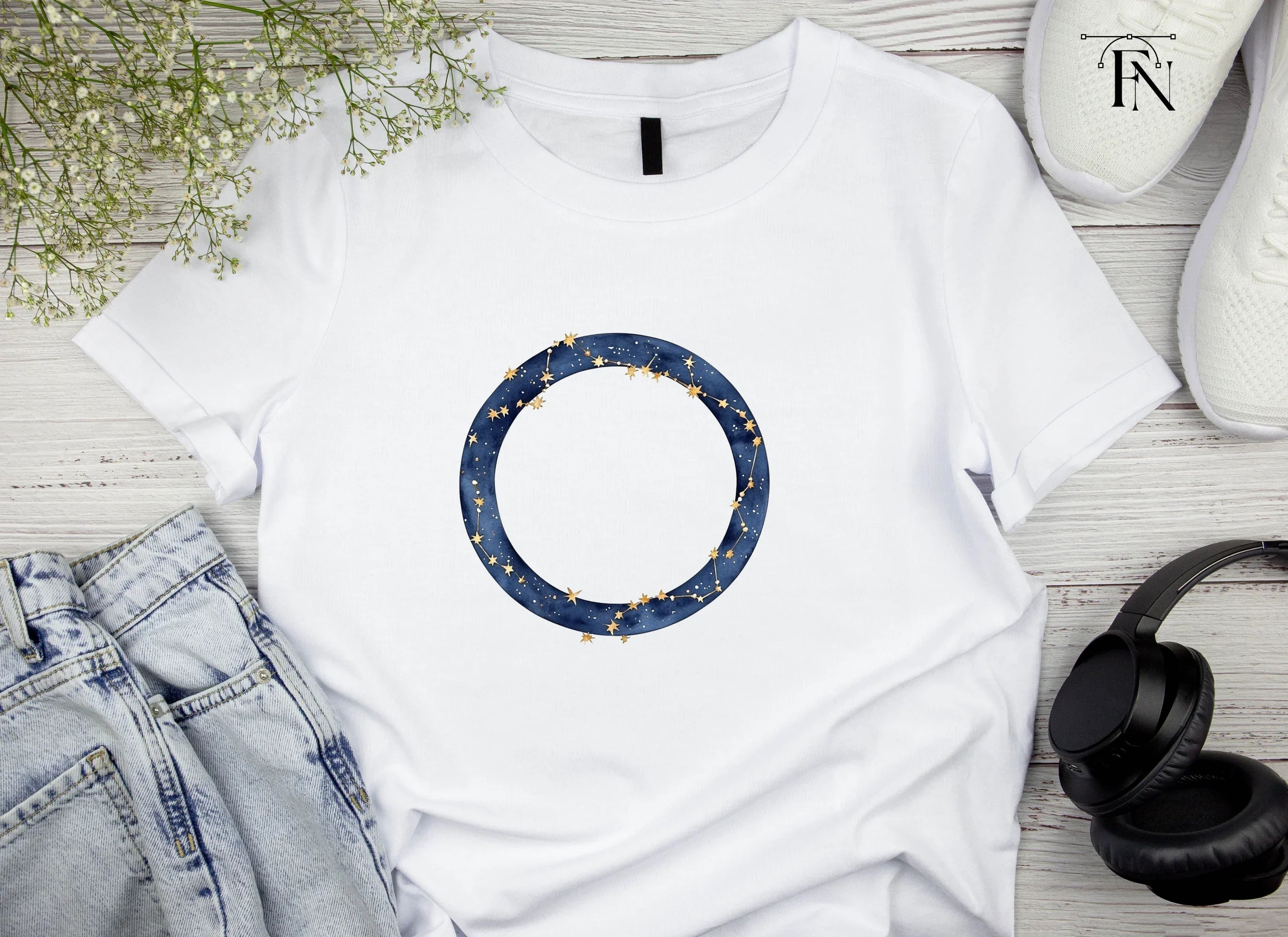 Celestial Constellation Frame Clipart Bundle