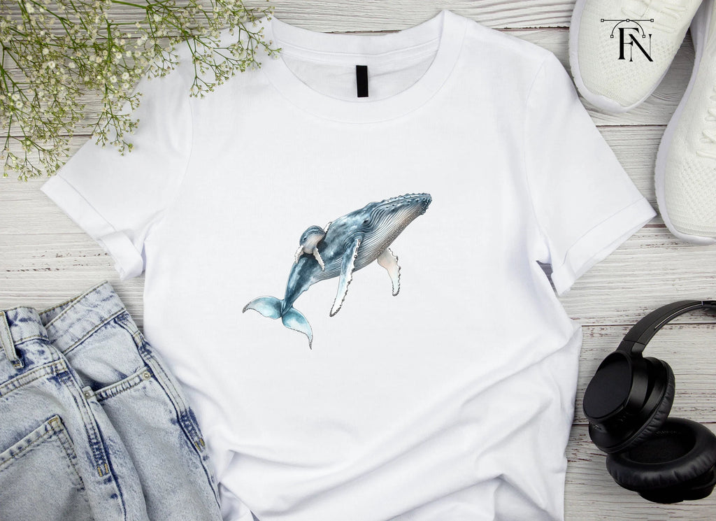 Mother and Baby Humpback Whale Clipart Bundle