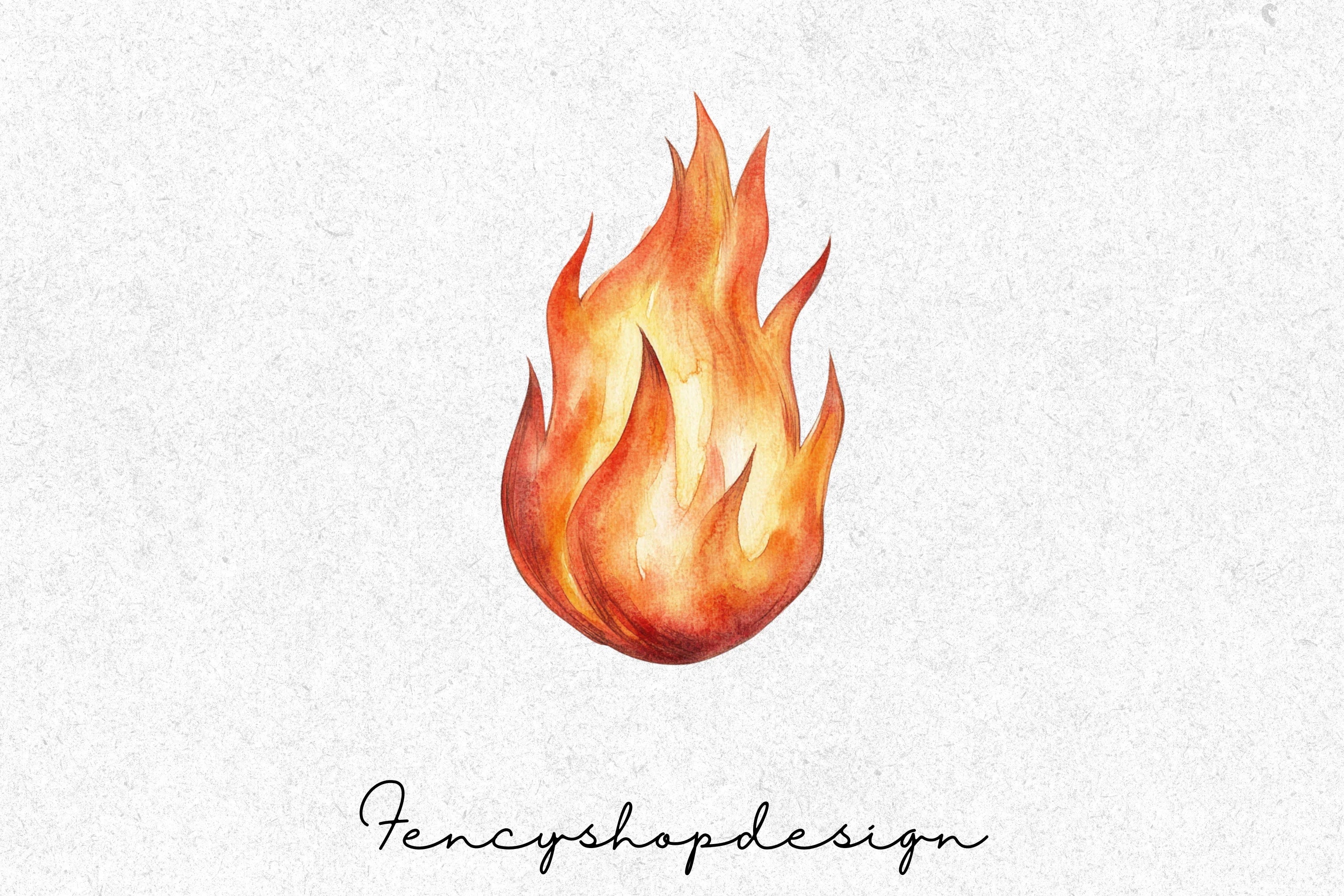 Vibrant Fire Flames Clipart Bundle