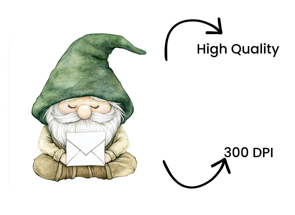 Cute Gnomes with Love Letters Clipart Bundle