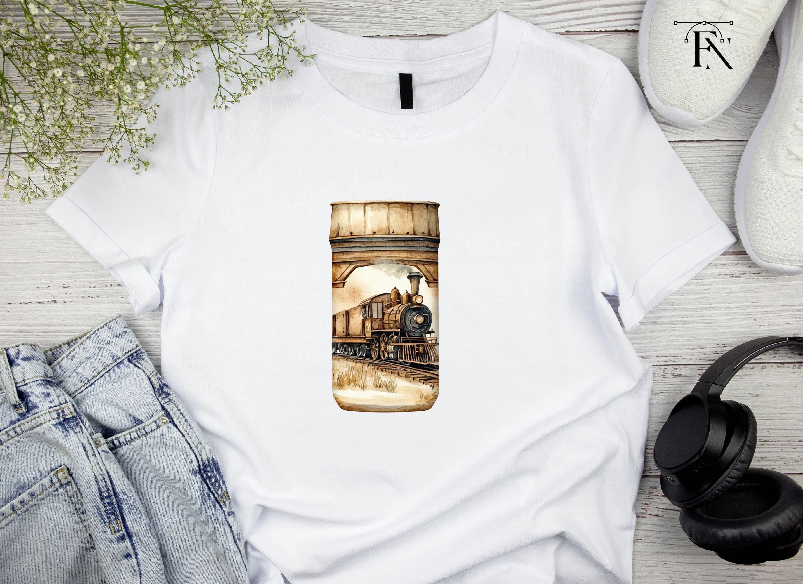 Vintage Train Clipart Bundle