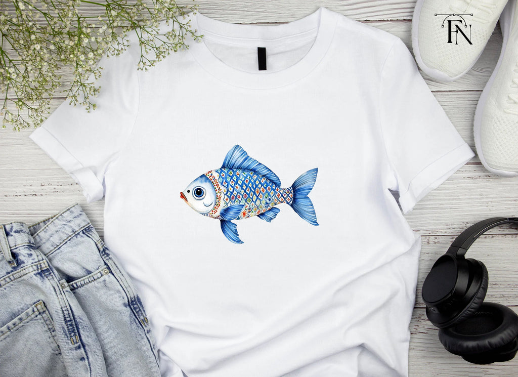 Decorative Blue Fish Clipart Bundle