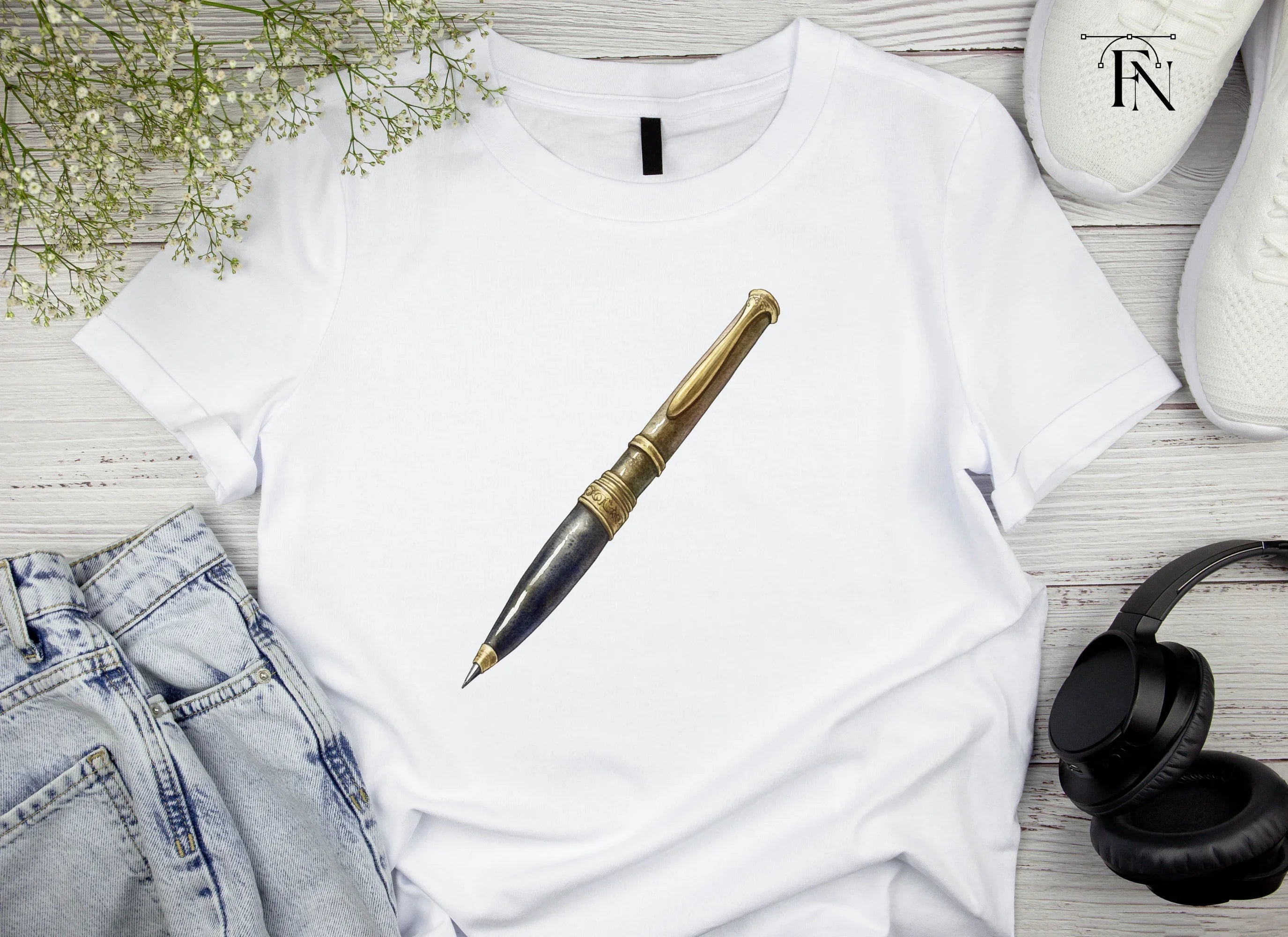 Elegant Vintage Fountain Pen Clipart Bundle