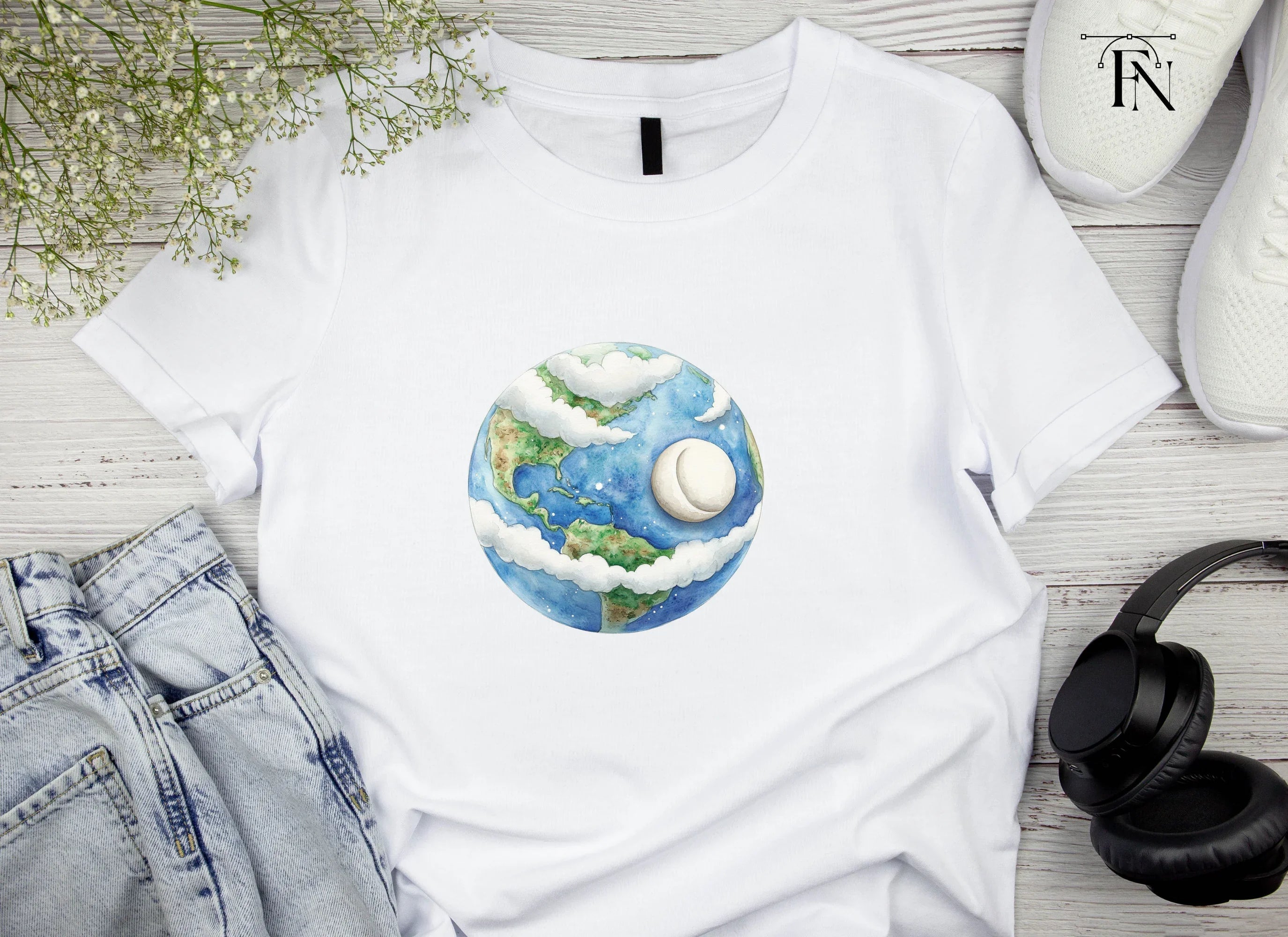 Earth and Moon Clipart Bundle