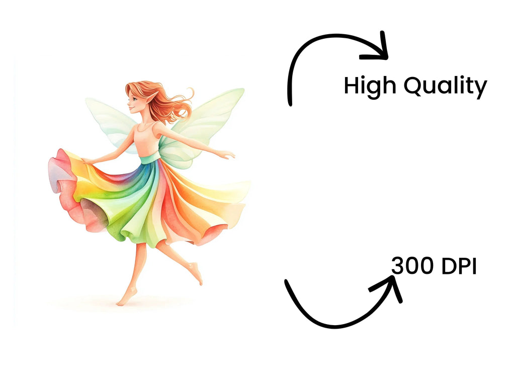 Rainbow Fairy Clipart Bundle