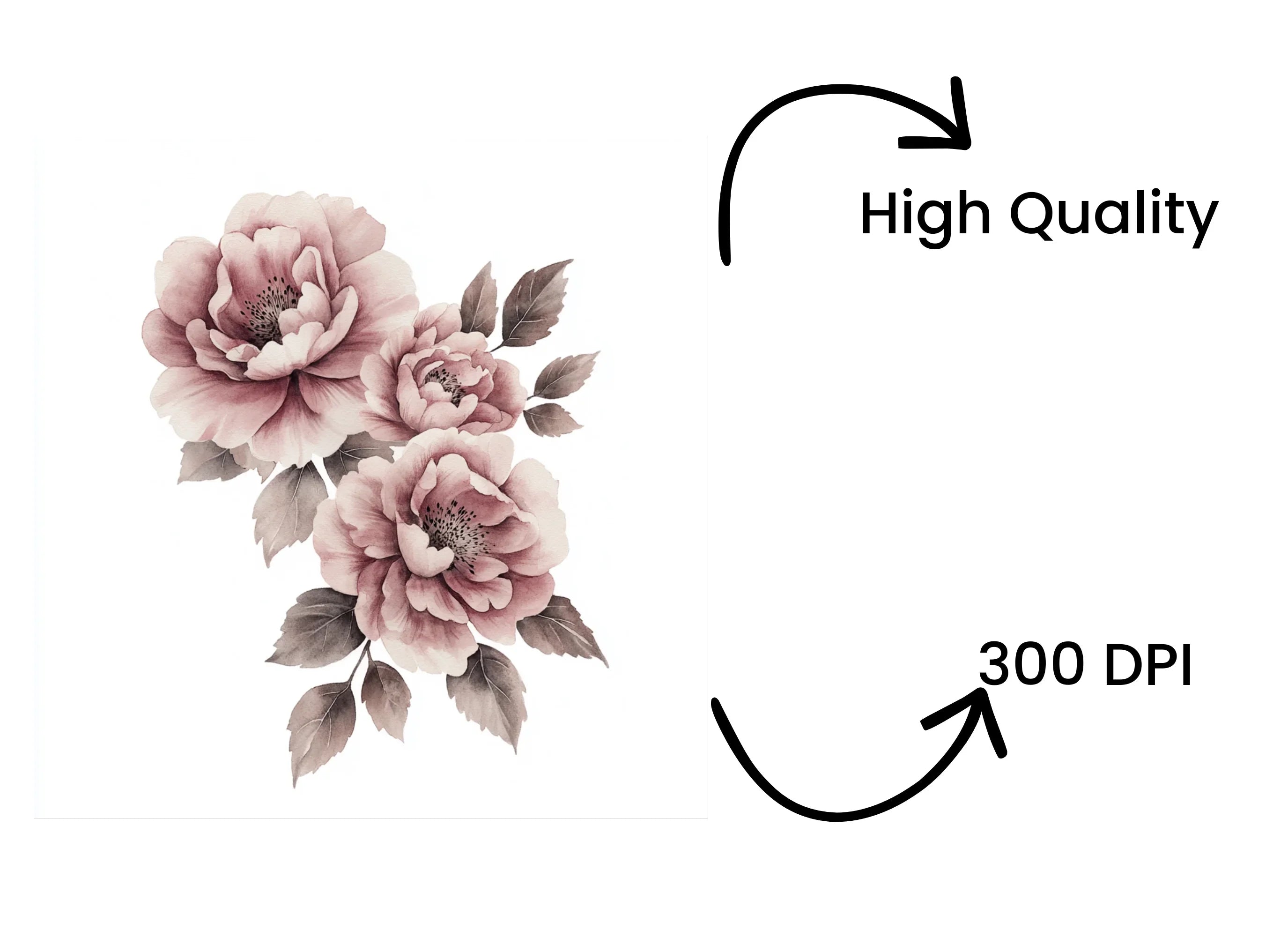 Blush Floral Notebook Clipart Bundle