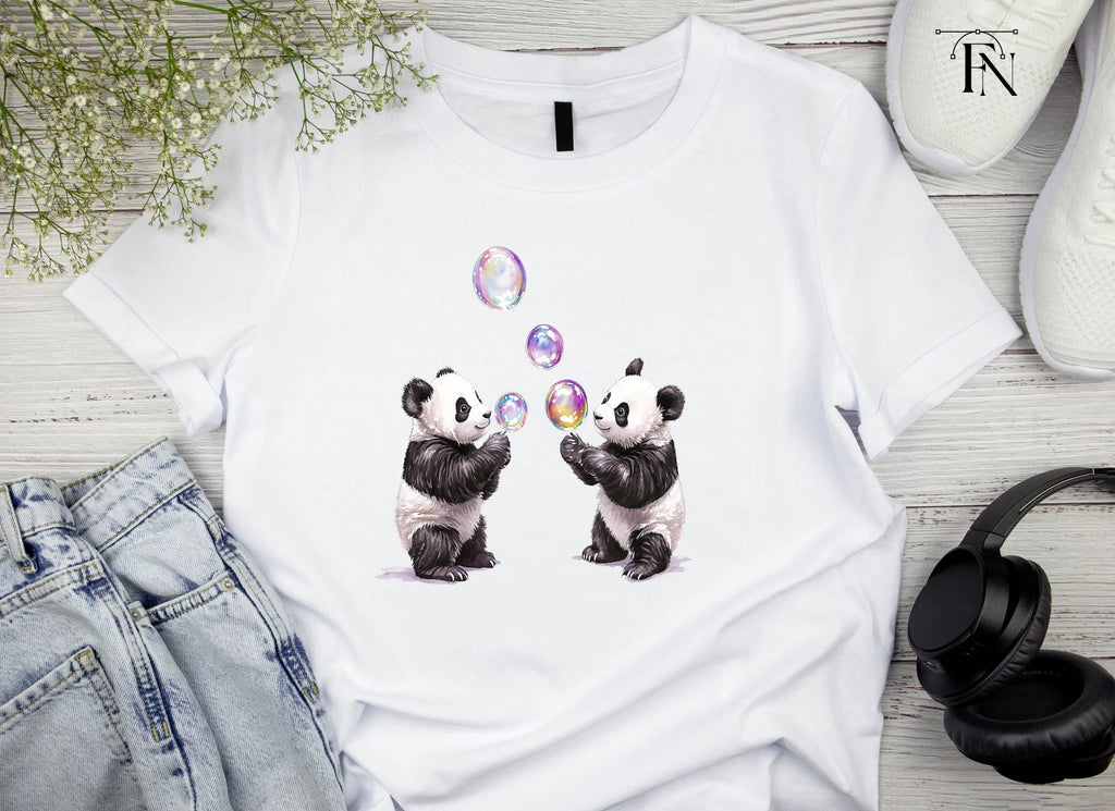Playful Panda Blowing Bubbles Clipart Bundle
