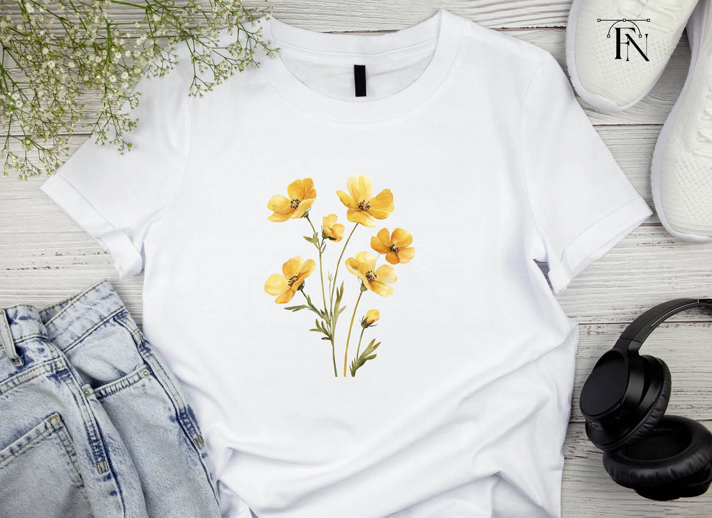 Yellow Wildflowers Clipart Bundle