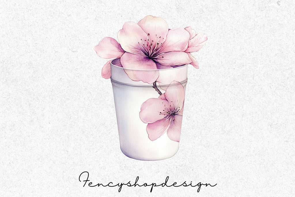 Vibrant Floral Tumbler Clipart Bundle