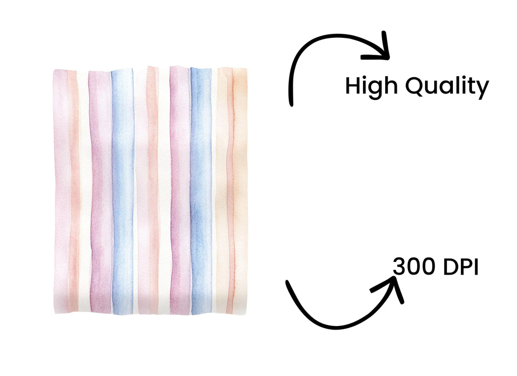Vertical Pastel Stripes Clipart Bundle