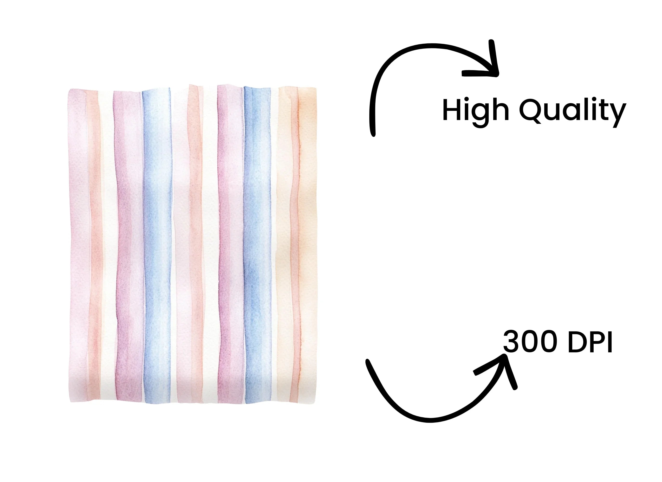 Vertical Pastel Stripes Clipart Bundle