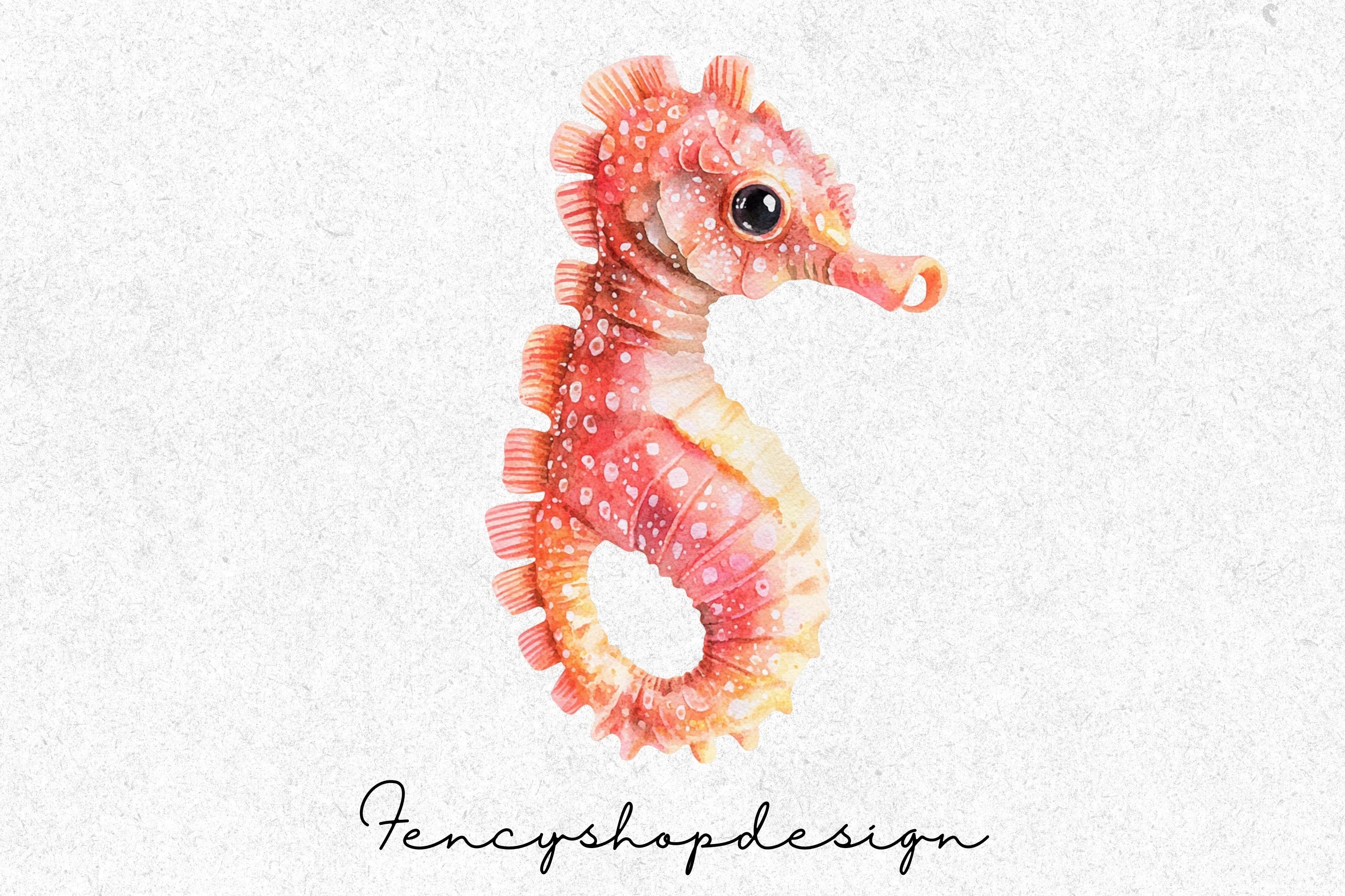 Cute Seahorse Clipart Bundle