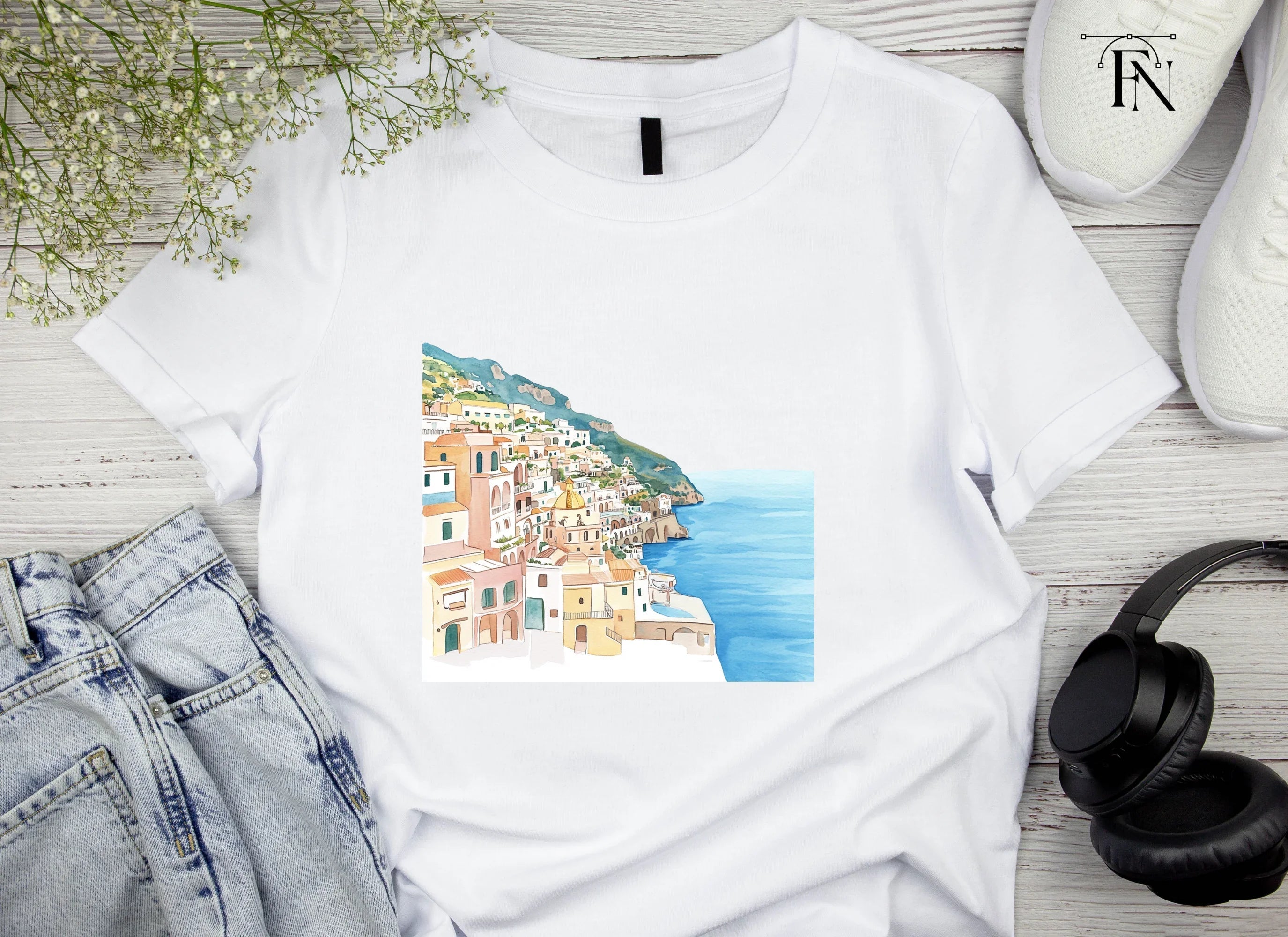 Italian Coastal Village Clipart Bundle