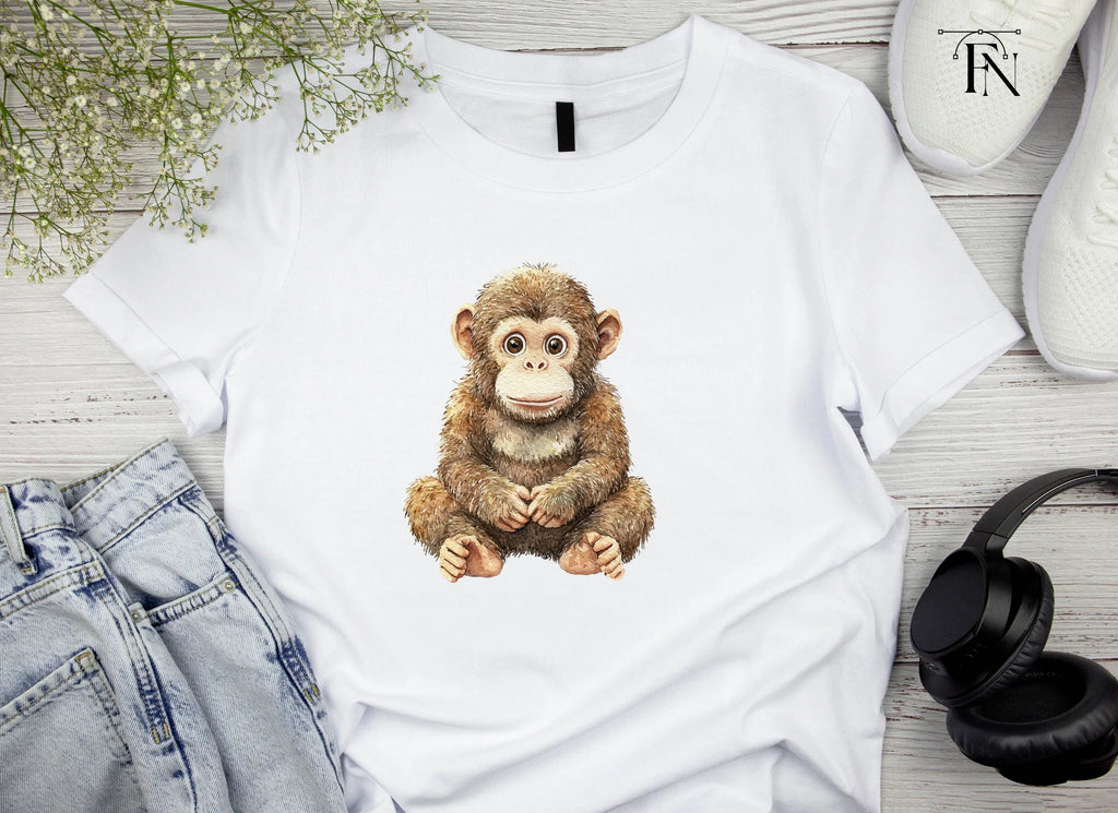 Adorable Baby Monkey Clipart Bundle