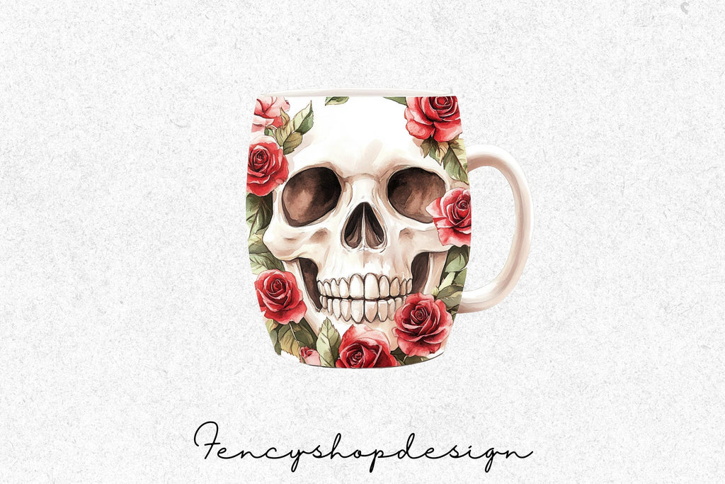 Skull Rose Clipart Bundle