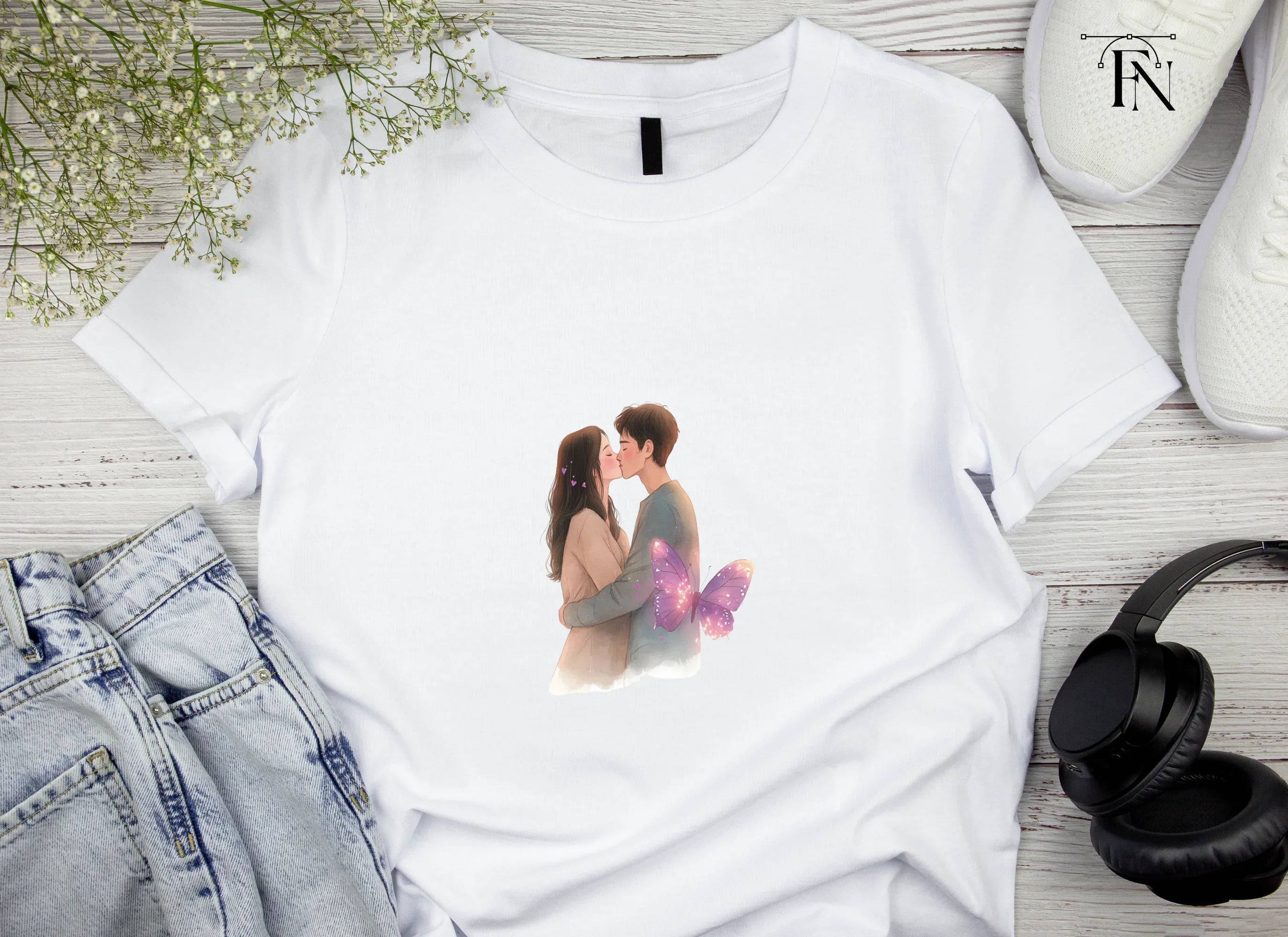 Romantic Couple Kissing Clipart Bundle