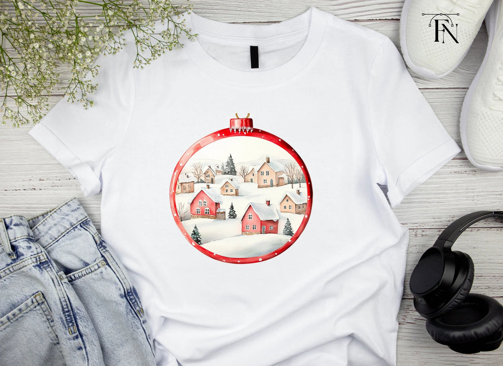 Winter Village Christmas Ornament Clipart Bundle