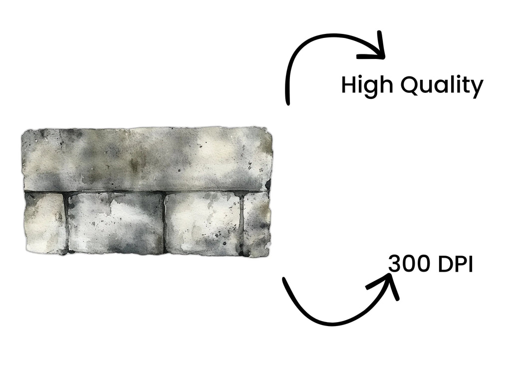 Concrete Wall Clipart Bundle