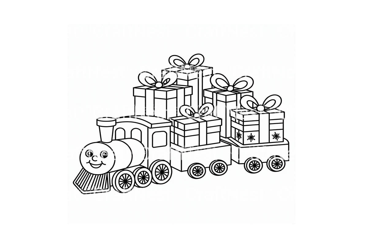Christmas Train Holiday Coloring Books