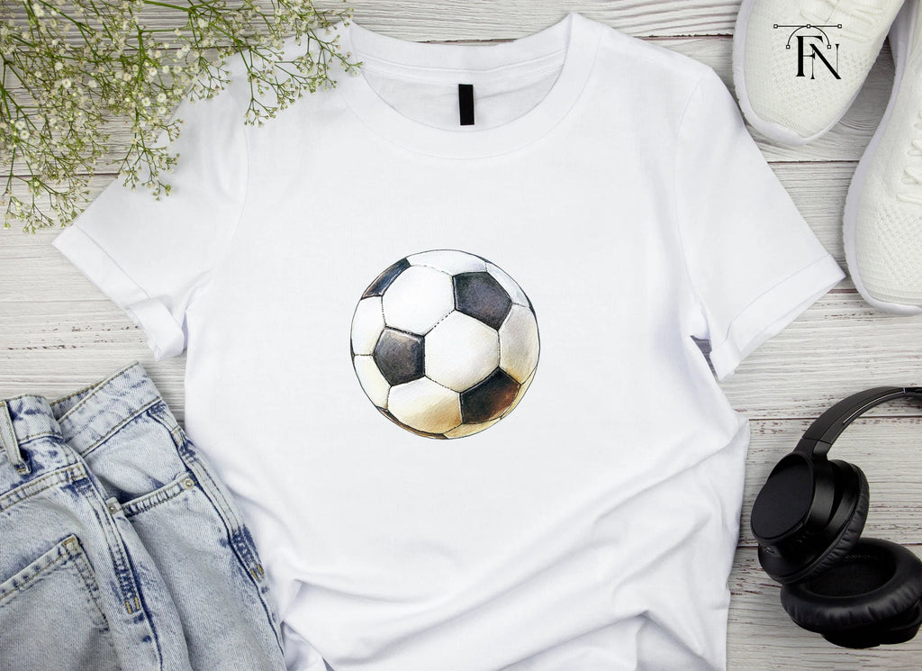 Hand Painted Soccer Ball Illustrations Clipart Bundle