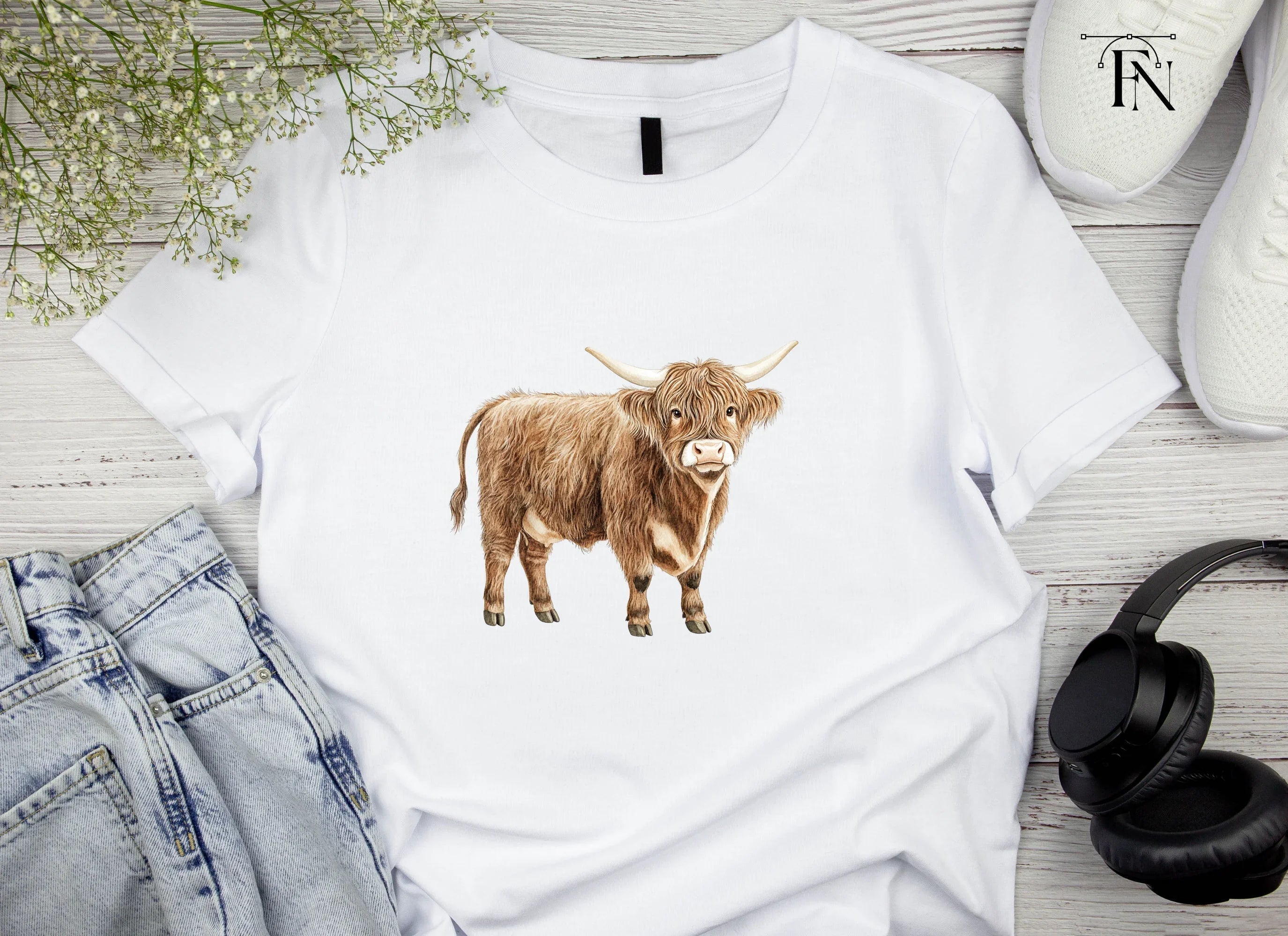 Highland Cow Clipart Bundle