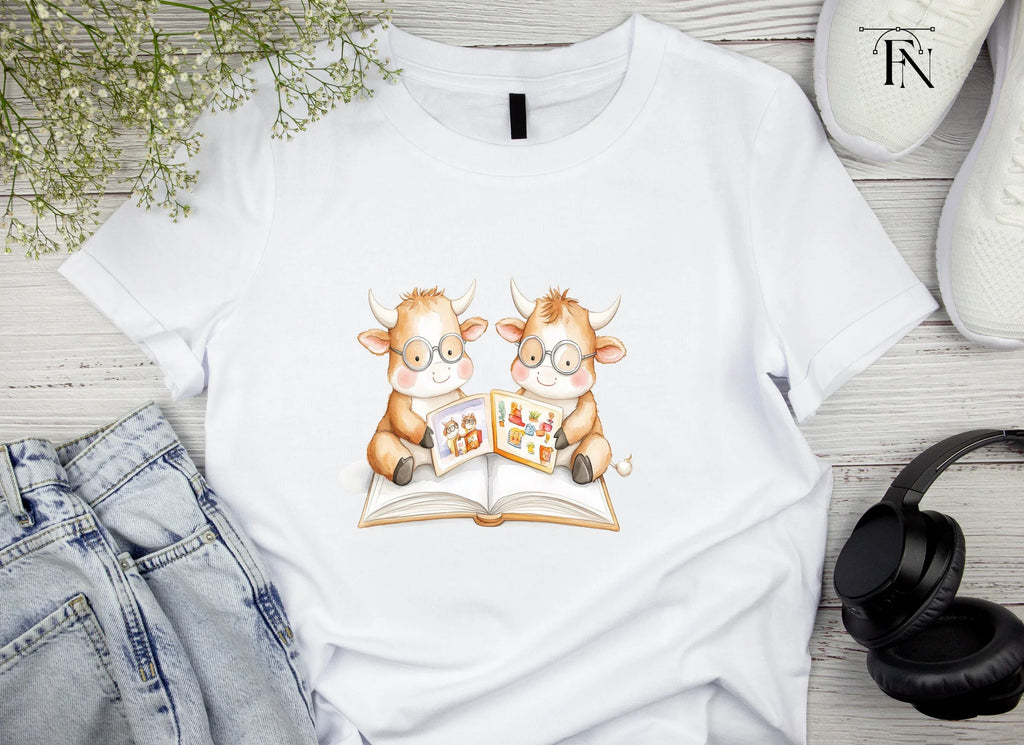 Smart Calf Reading Books Clipart Bundle