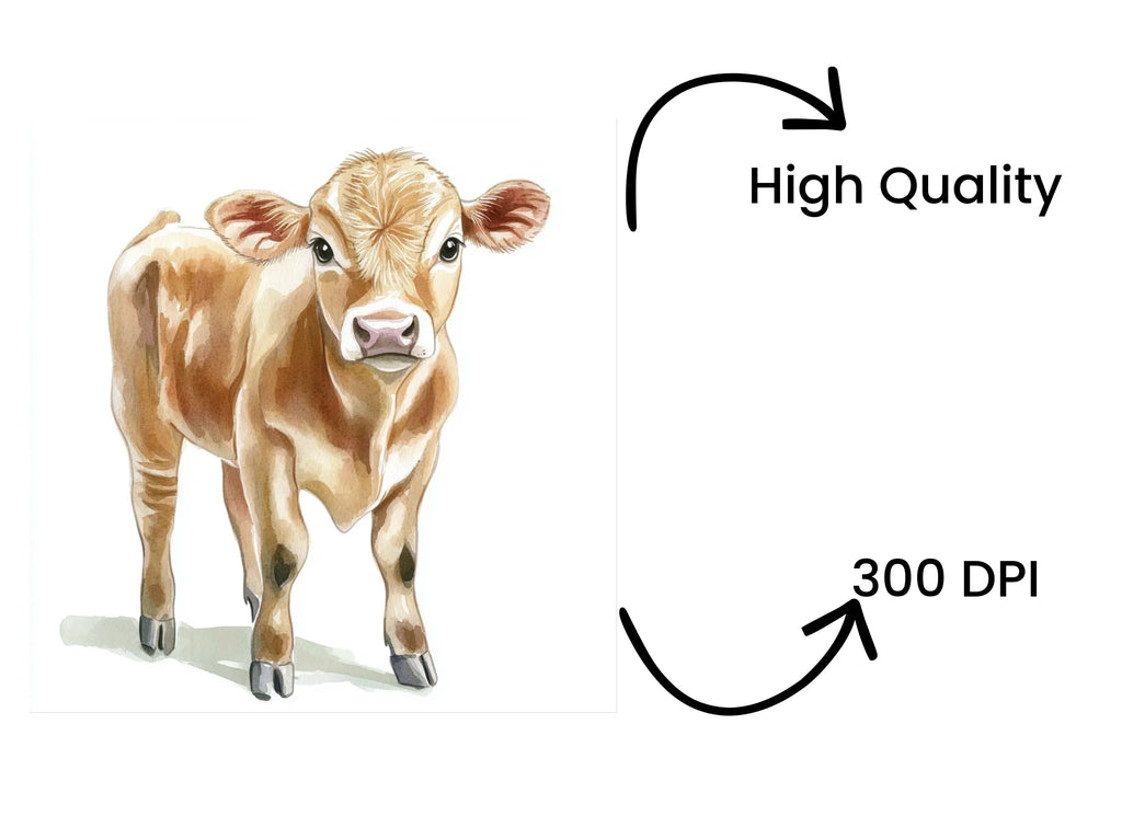 Adorable Calf Clipart Bundle