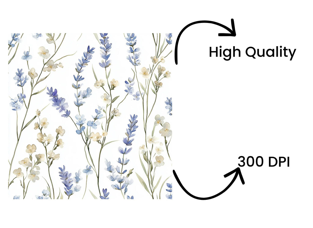 Wildflower Seamless Pattern Clipart Bundle