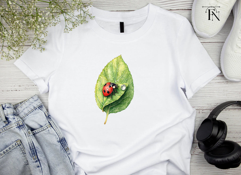 Ladybug on Leaf Clipart Bundle