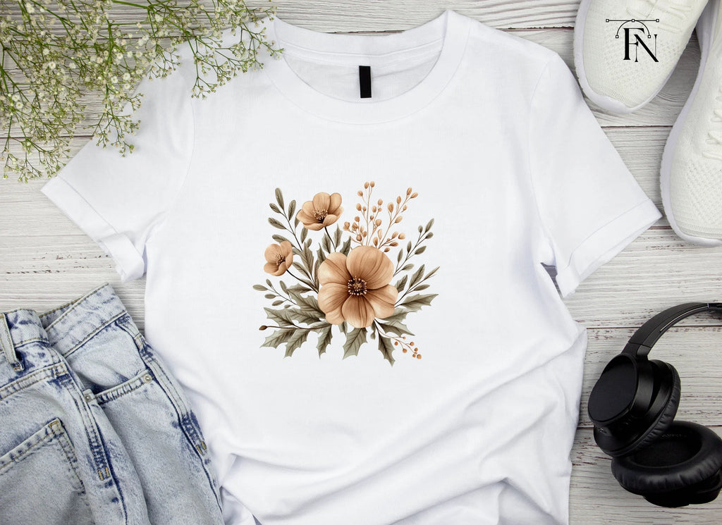 Winter Floral Pine Clipart Bundle