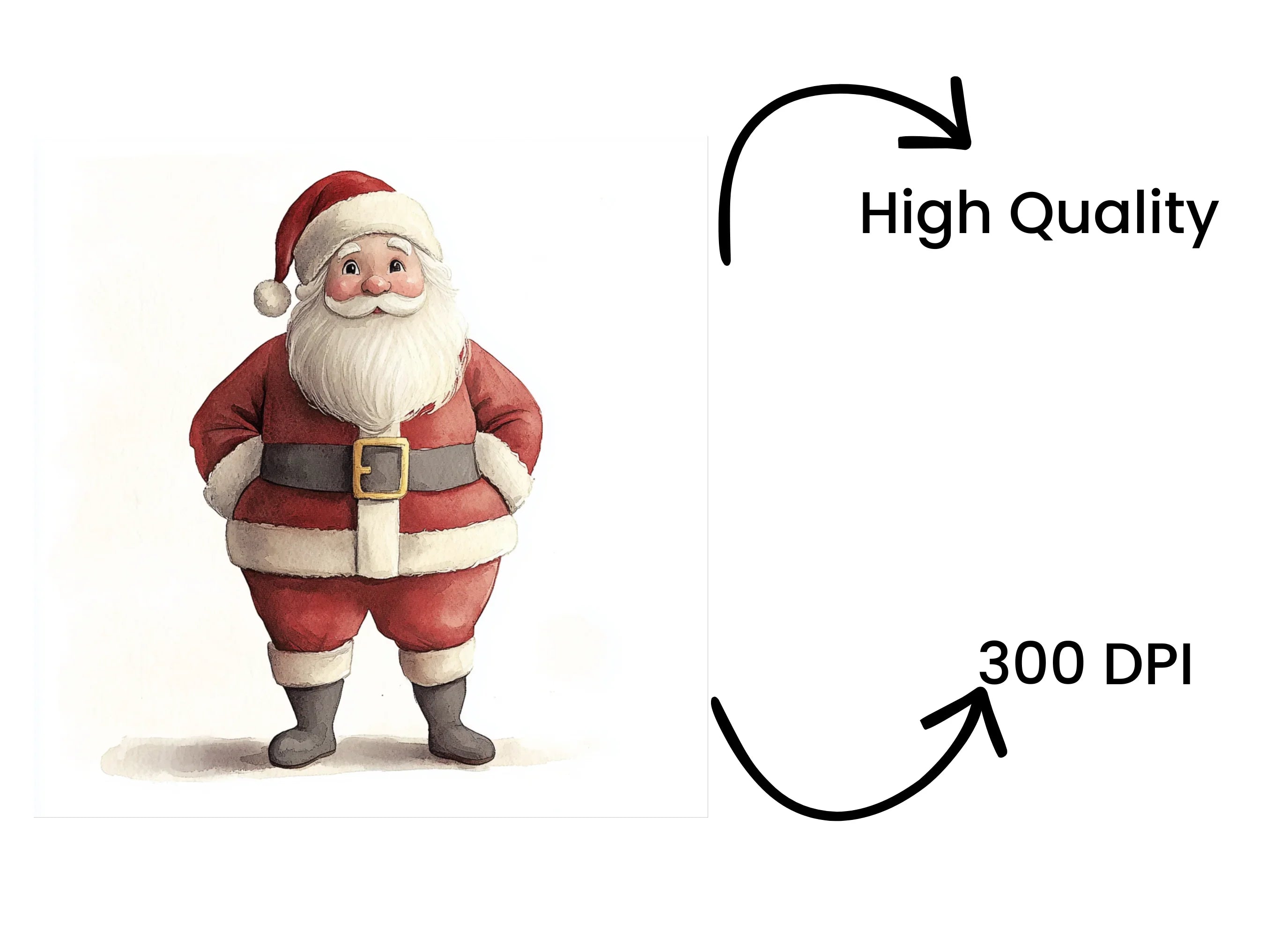 Chubby Santa Claus Clipart Bundle