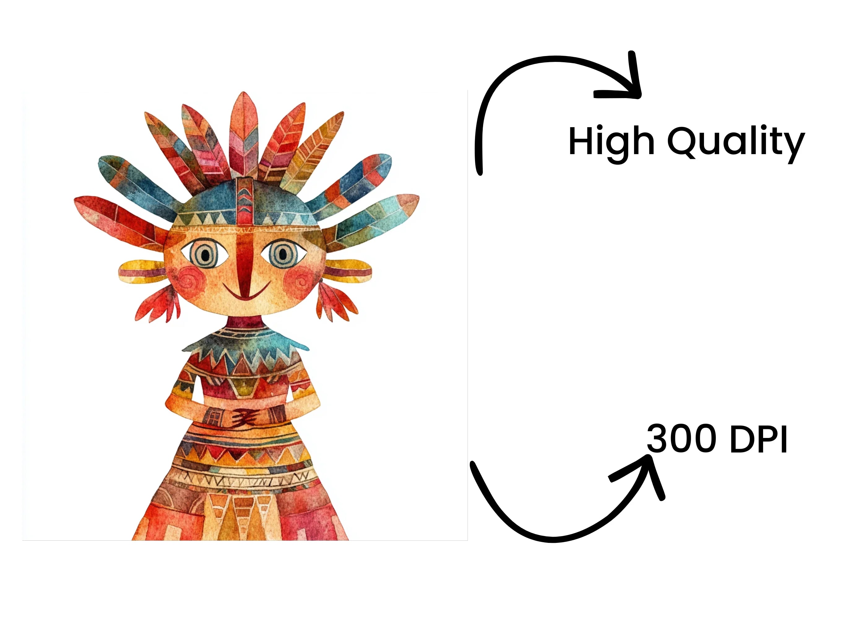 Native American Kids Clipart Bundle