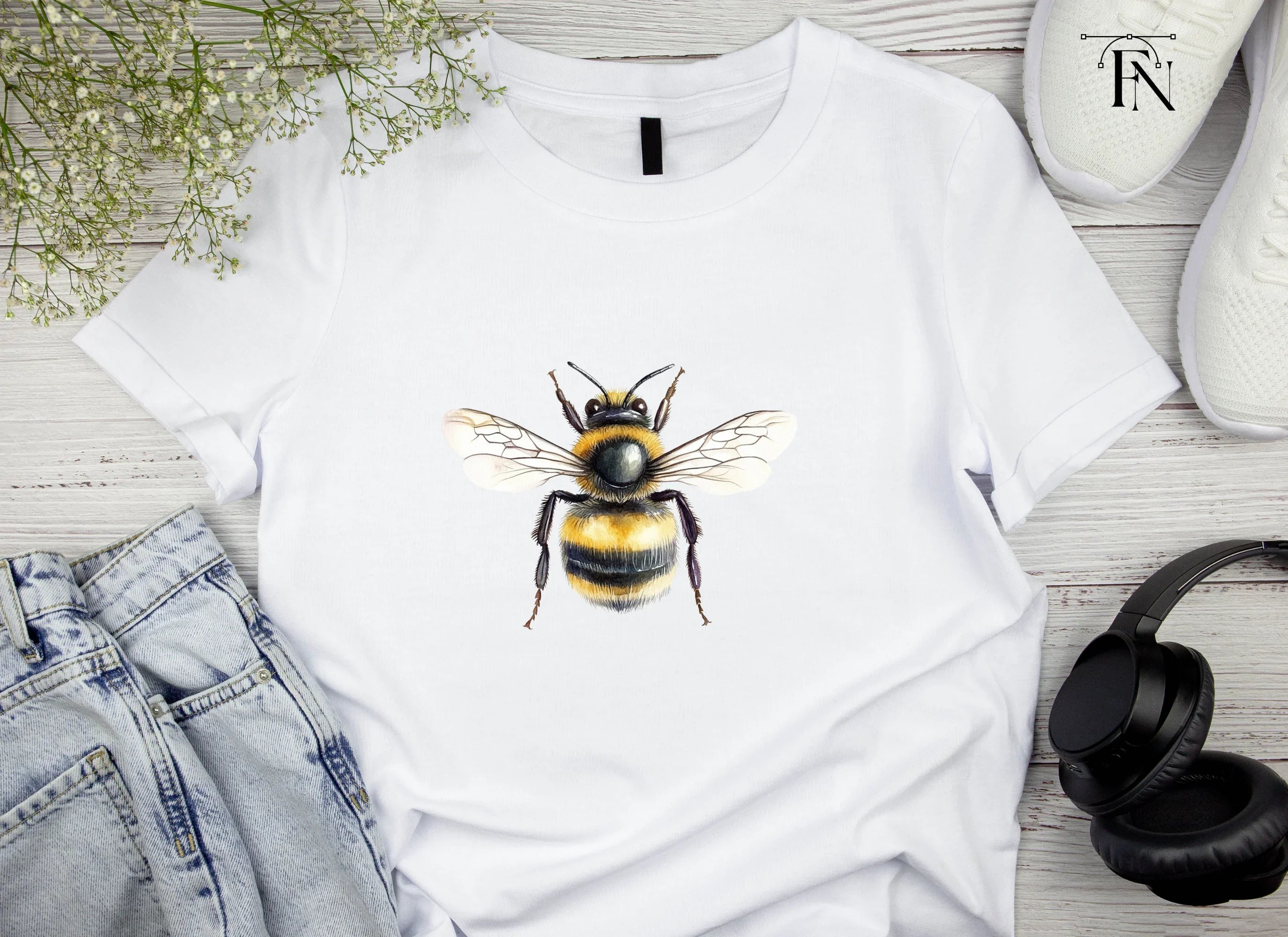 Top Down Bumblebee Clipart Bundle