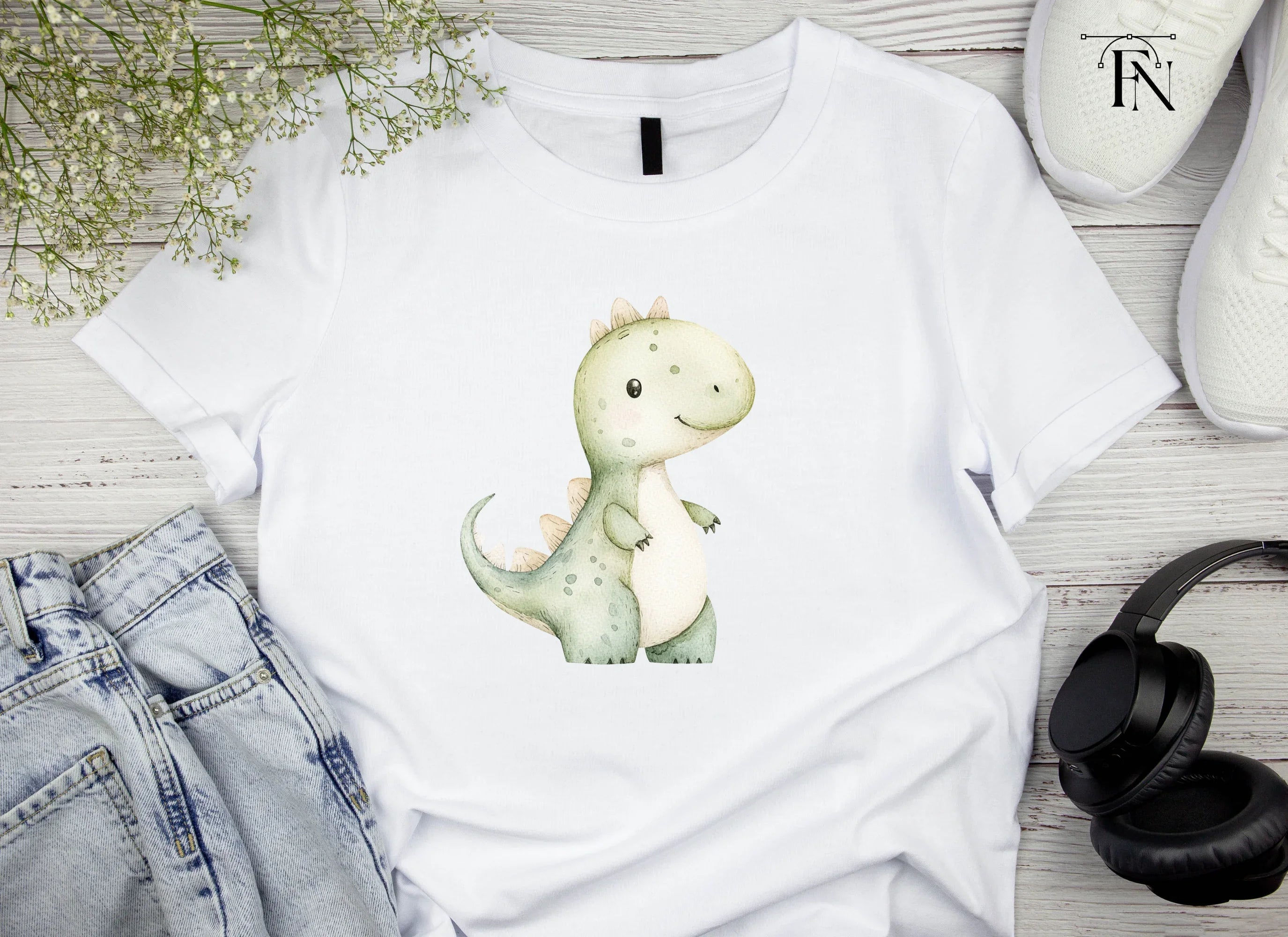 Cute Baby Dinosaur Clipart Bundle