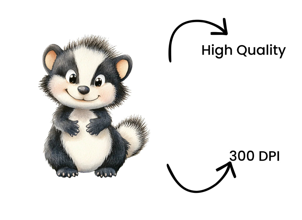 Adorable Skunk Clipart Bundle