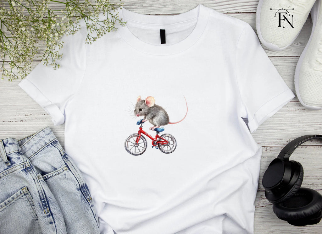 Cute Mice Riding Bikes Clipart Bundle