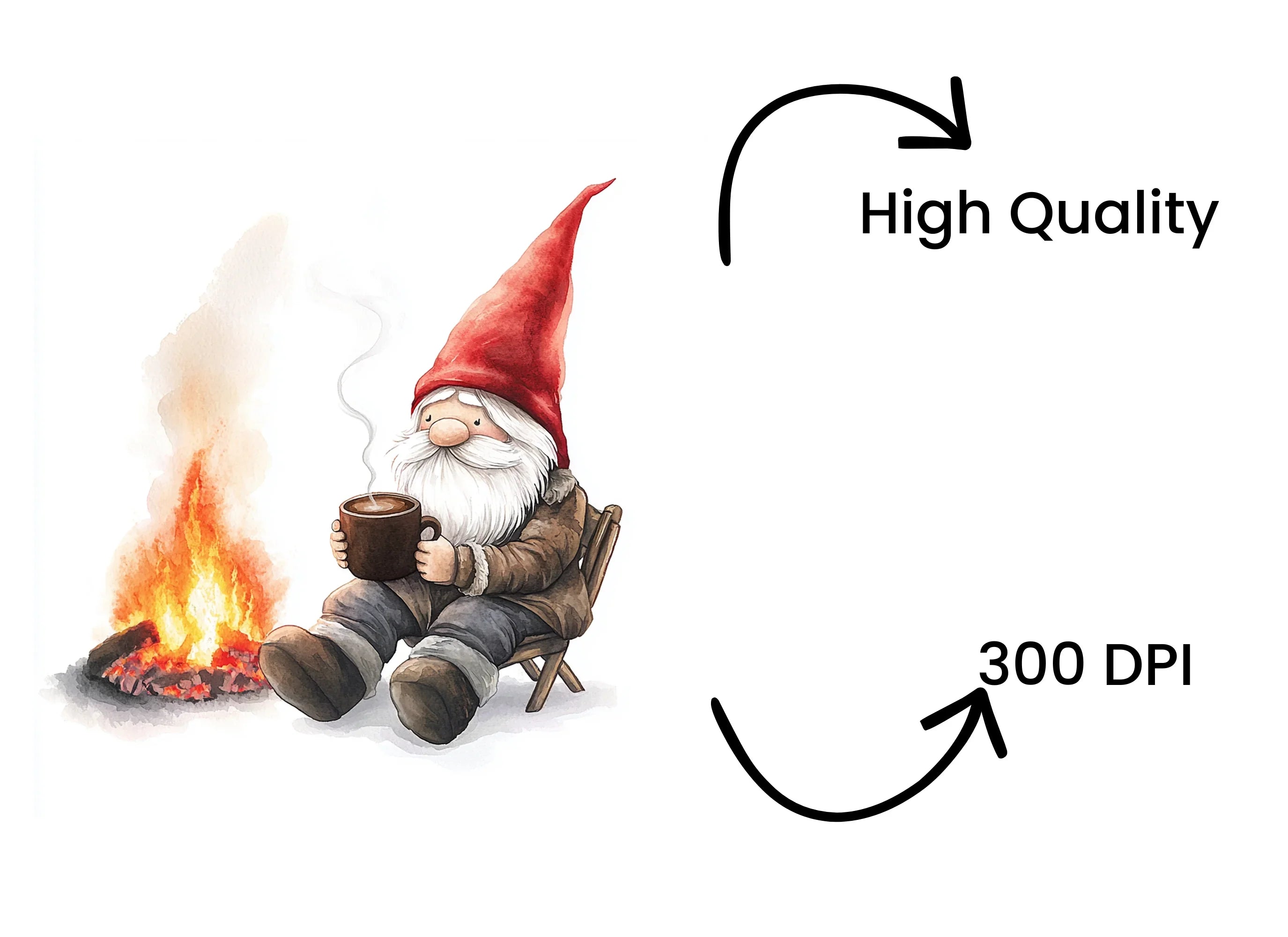 Cozy Campfire Gnomes Clipart Bundle
