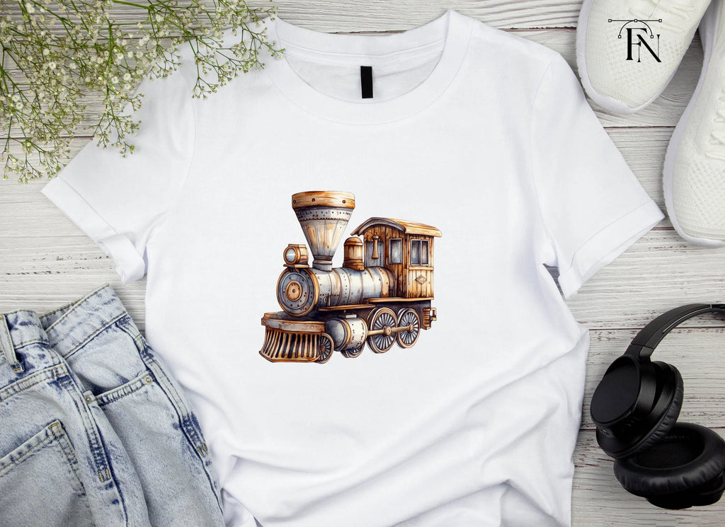 Antique Steam Train Clipart Bundle